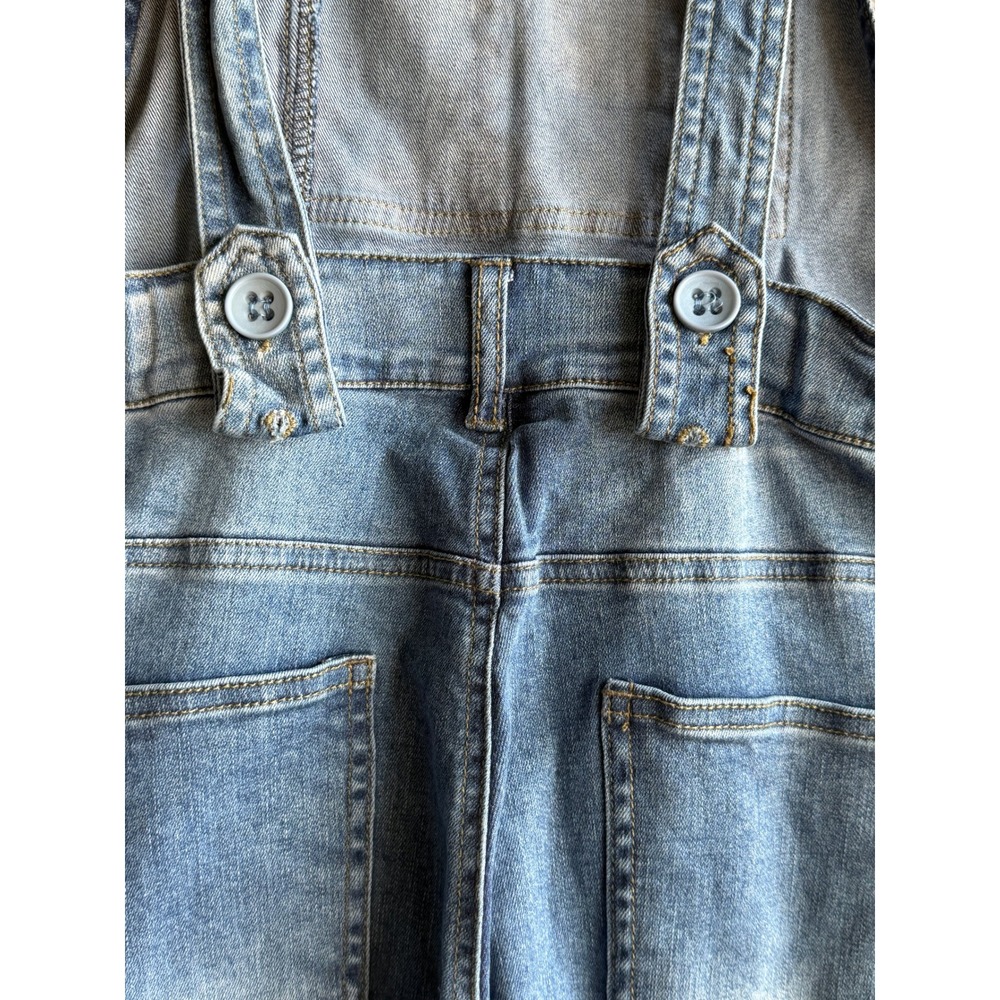 Gum Denim Overalls Womens Size 16 Medium Slim Fit Medium Wash Blue Bib Pocket - Picture 4 of 13